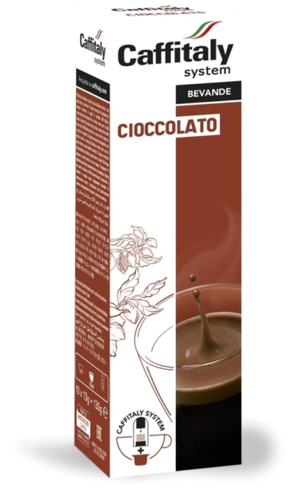 Caffitaly Ècaffè 30 Ècaffè Cocoa Capsules CIOCCOLATO Bevanda al Cacao