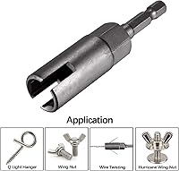 Vista 5 de Pagow Juego de destornilladores de tuerca de ala de potencia profunda de 1/4 pulgadas, tuercas de ala de ranura, llaves de zócalo, juego