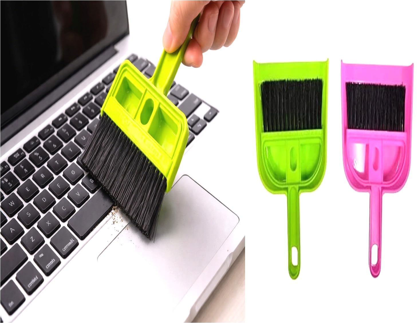 Beauty Tool Mini Computer Keyboard Desktop Table Cleaning Small Broom Dustpan Set/Household Dust Broom Dusting Brush, Random Color(2pcs)-picture-10
