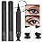 evpct 2Pcs Black Eyeliner and Wing Stamp Set Big Small Winged Eyeliners Stamps Cat Eye Liner Stamp Stencils Tool for Women All Eye Shapes Waterproof delineador de ojos a prueba de agua contra el agua