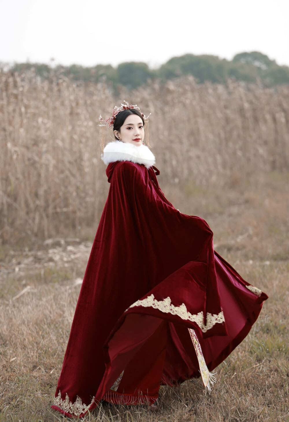 https://www.amazon.com/QueenLine-Winter-Bridal-Embroidery-Wedding/dp/B0CCLXR1GF