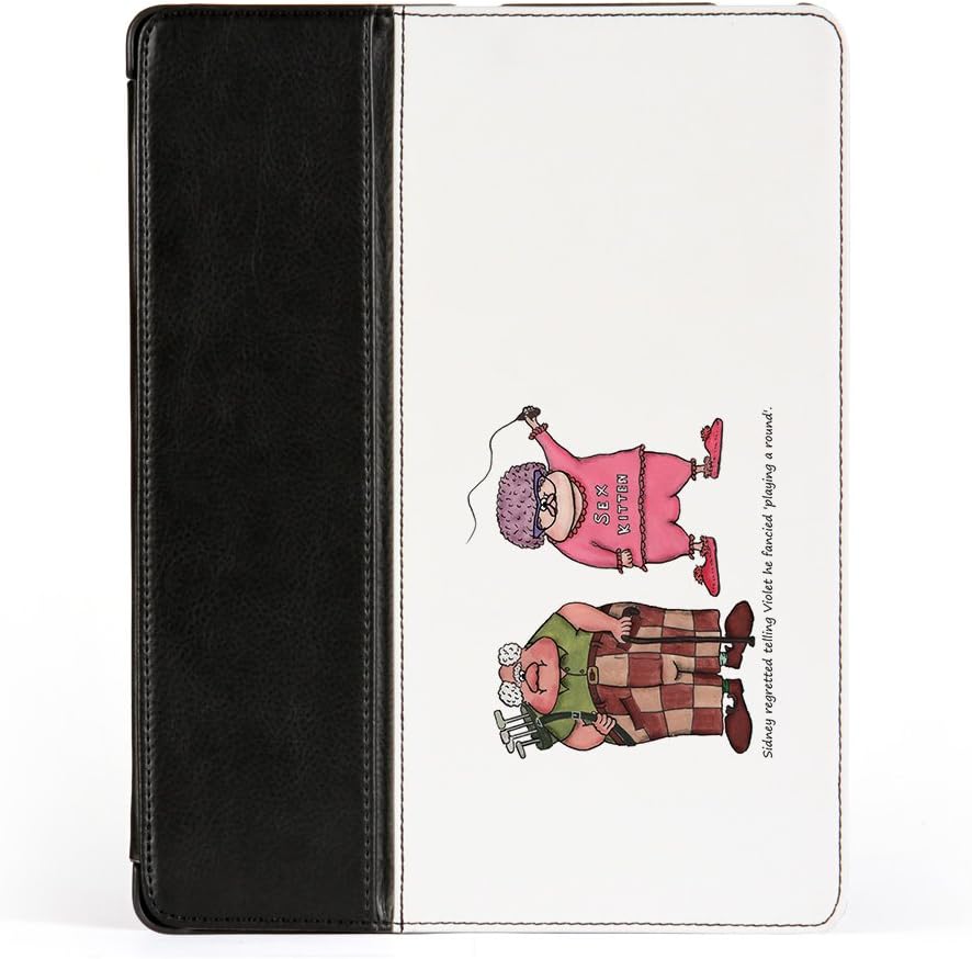 Play a Round Premium Faux PU Leather Case, Protective Hard Cover Flip Case for Apple iPad 2 / 3 and iPad 4 by Clive Gardner + FREE Crystal Clear Screen Protector