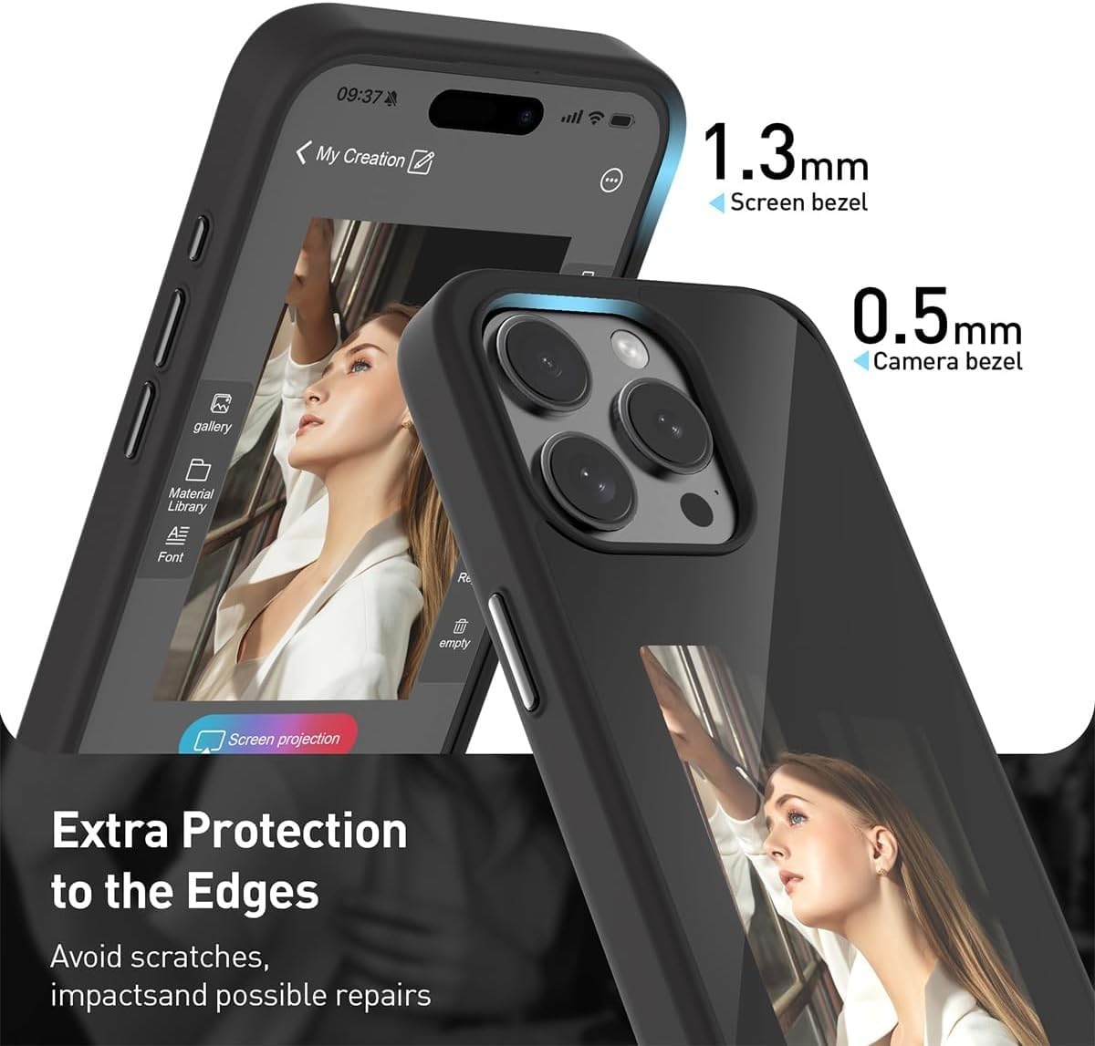 Amazon.co.jp: iPhone 16 PRO MAX用スマートインクスクリーンフォン