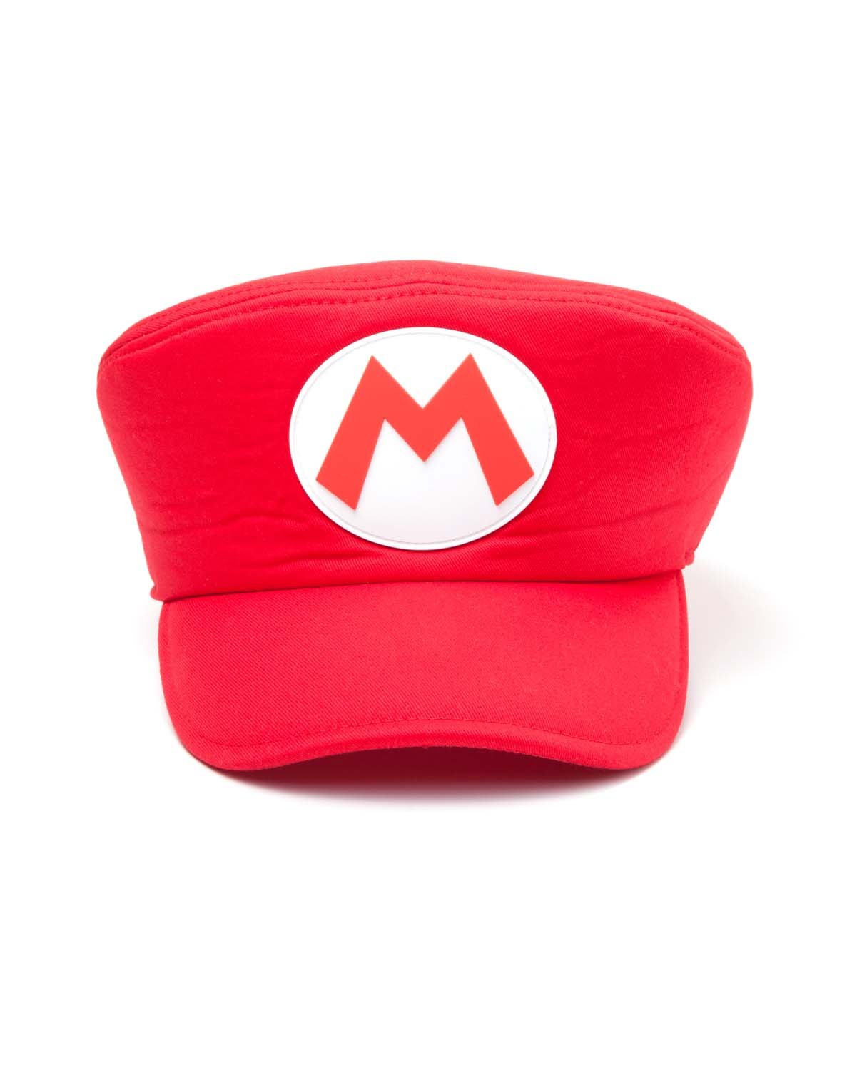 Nintendo Super Bros. Shaped Cap with Mario Logo, One Size, Red (Ha100502Ntn) Flat