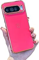 Vista 104 de ZTOFERA Funda diseñada para Google Pixel 7a, bonito diseño de corazones de amor con borde chapado y protección de lente de cámara, para Google Pixel