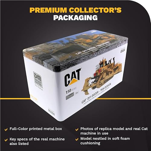 Miniatura 6 de Diecast Masters Tractor tipo oruga Caterpillar D11 1:50 - TKN Design | Camiones para gatos y equipos de construcción de la serie High Line | Modelo