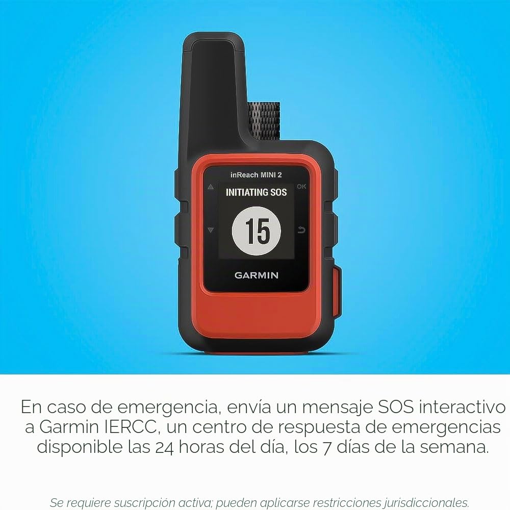 Garmin inReach Mini 2, Comunicador por satélite Ligero y Compacto, para Senderismo, Color Naranja - 010-02602-00