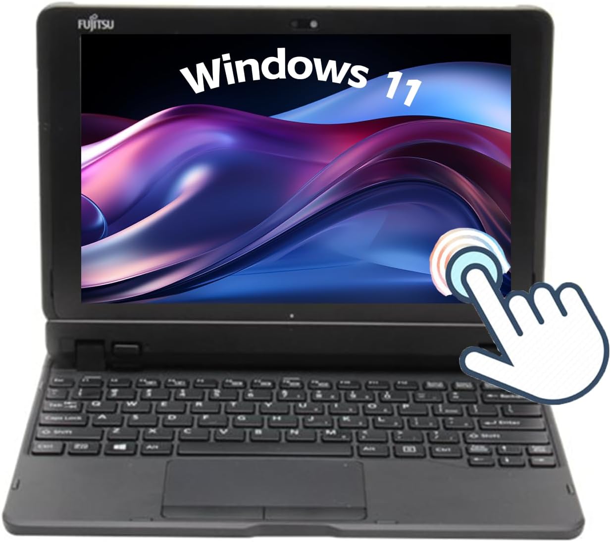 Fujitsu Stylistic Q508 Touchscreen Tablet PC, 10.1" FHD (1920 x 1200), Atom X5 Z8550 up to 2.4 GHz, 4 GB RAM, 64 GB SSD, Japanese Keyboard, Wi-Fi 5,Win 11 Home,Matte Black (Renewed)