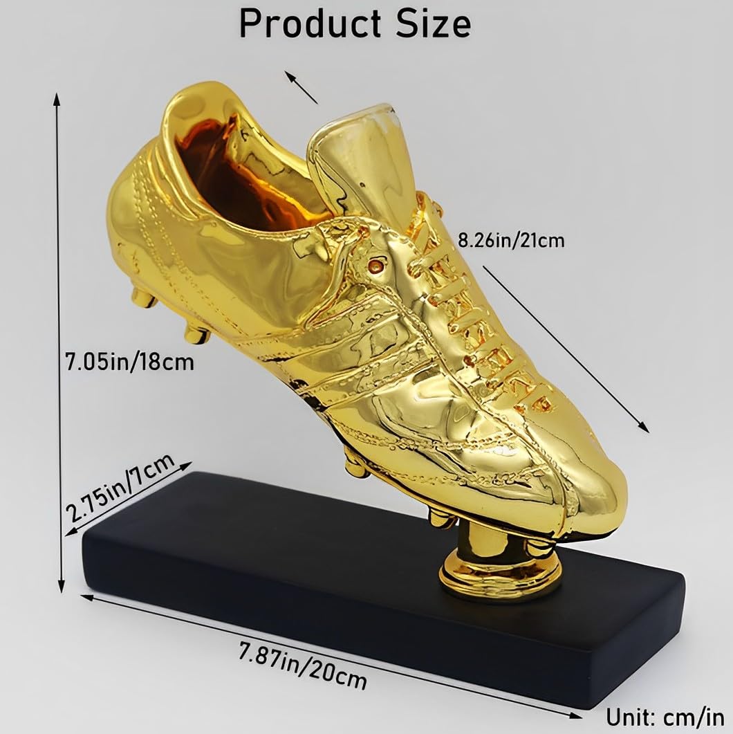 Trofeo Botas de Oro Replica Trofeos Copa Del Mundo Bota de Oro Premio Mejor Tirador Resina