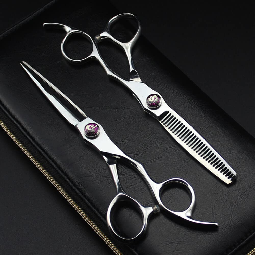 Tijeras de peluquería, tijeras de corte de pelo, tijeras profesionales de acero japonés 440C de 6 pulgadas, tijeras para cabello con gemas, tijeras para cortar el cabello, tijeras de peluquería para