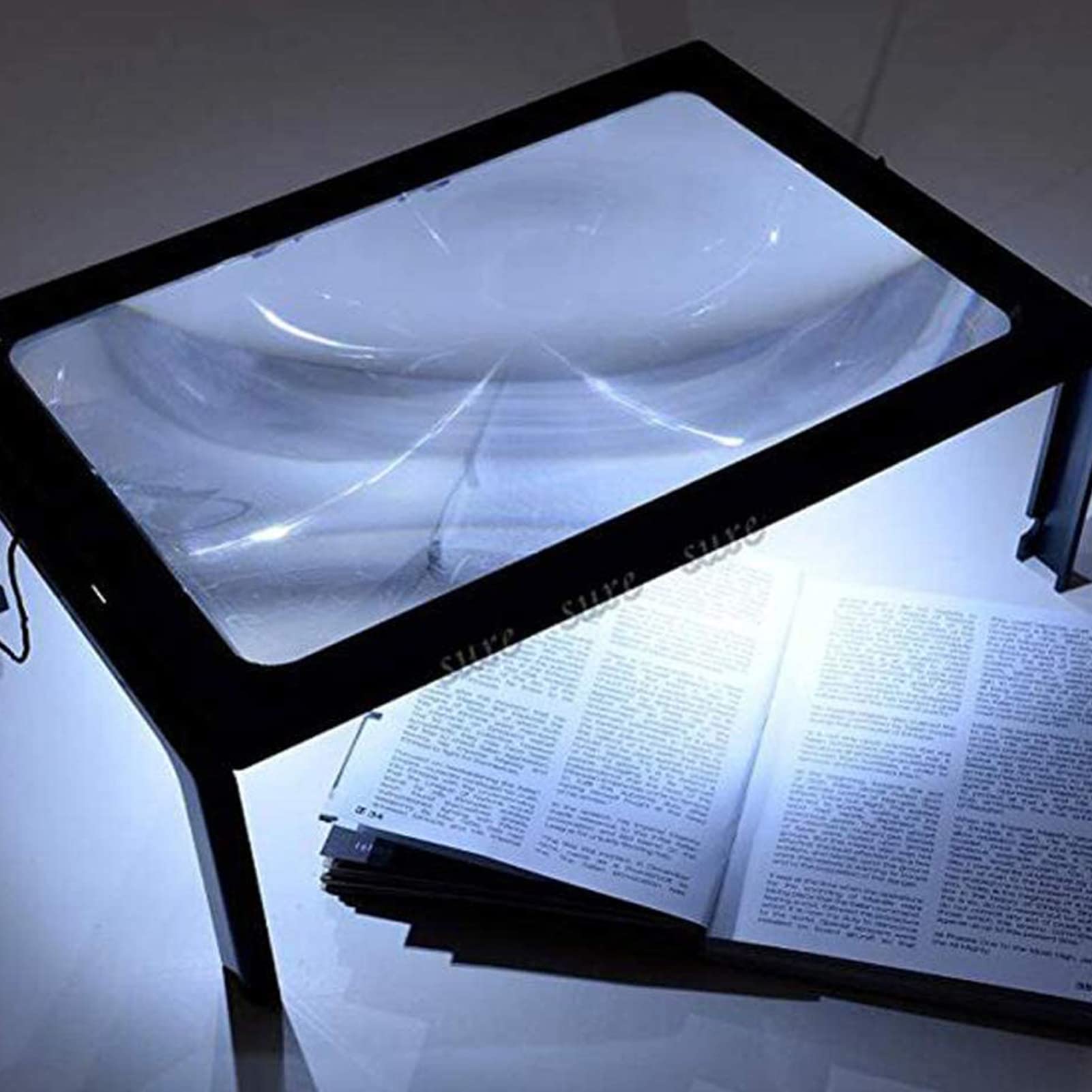 Lente D'ingrandimento Per Lettura A Pagina Intera 5X 10X, Lente D'ingrandimento Illuminata - 10