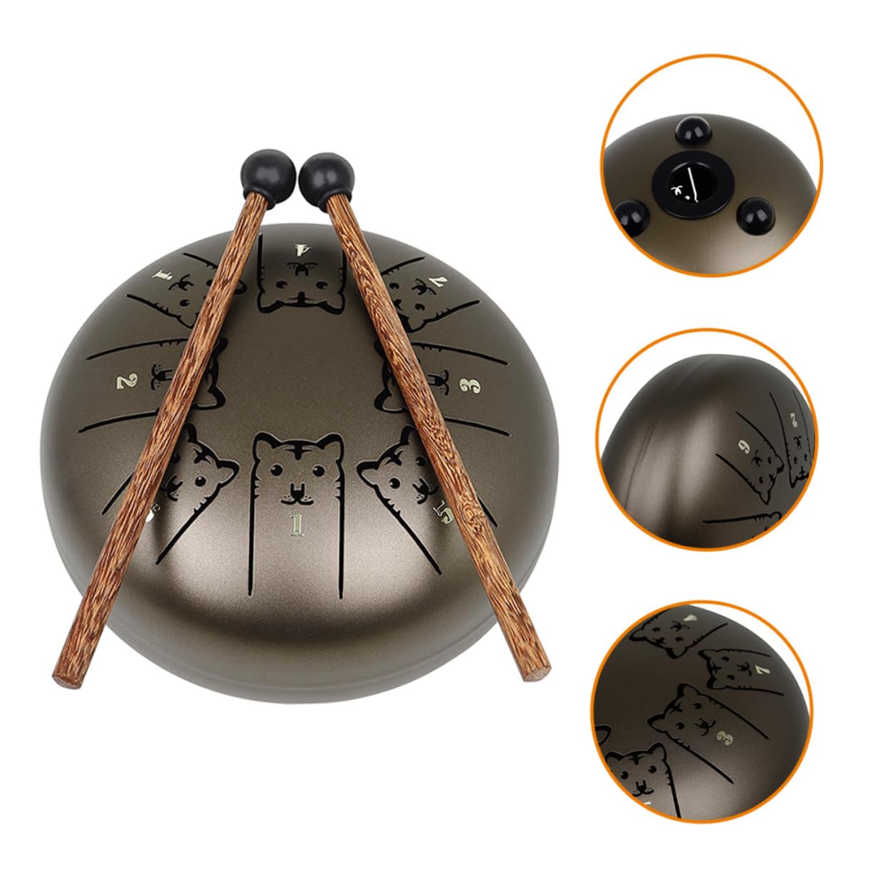 SUPVOX Instrumento de Percusión de Lengüeta de Acero para Principiantes Diseño Delicado y Material de Aleación Acero-titanio Adecuado para Educación Musical y Meditación