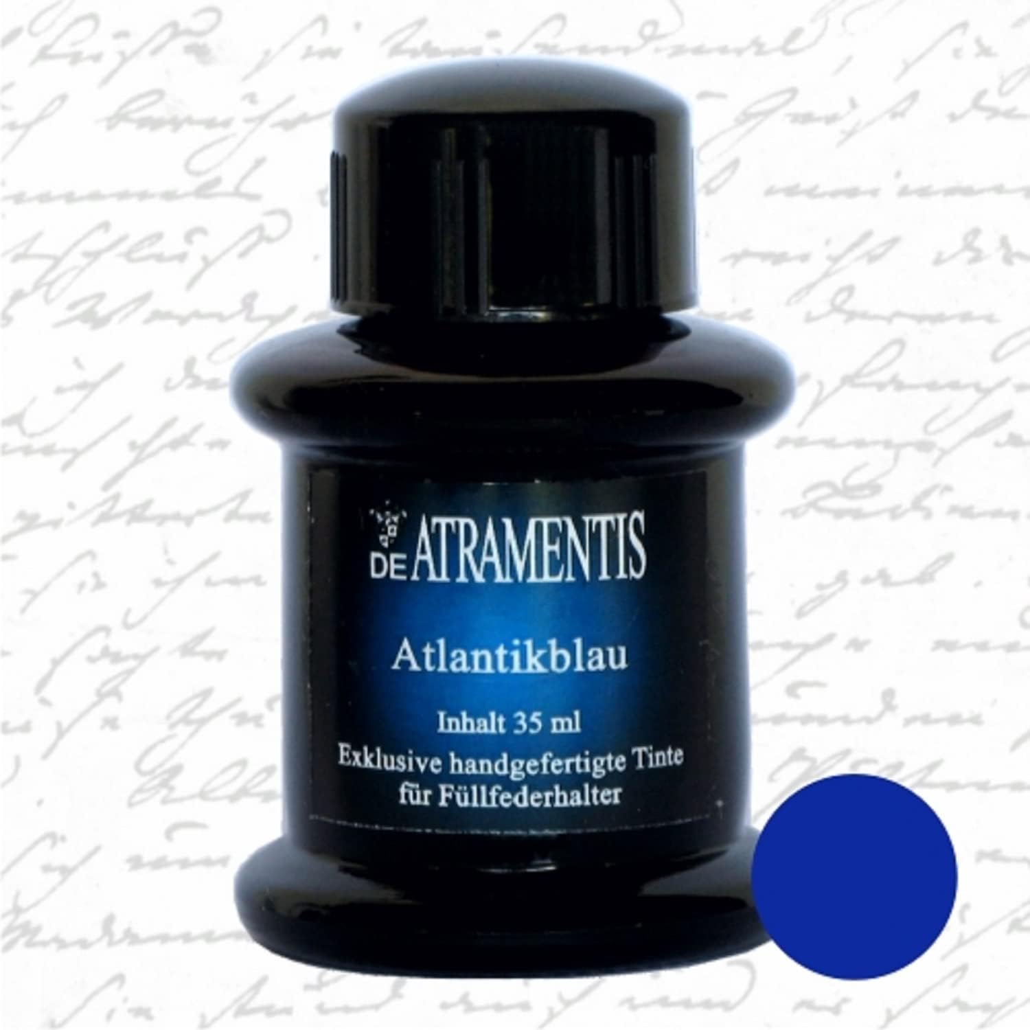 Atlantic Blue Premium Fountain Pen Ink by De Atramentis