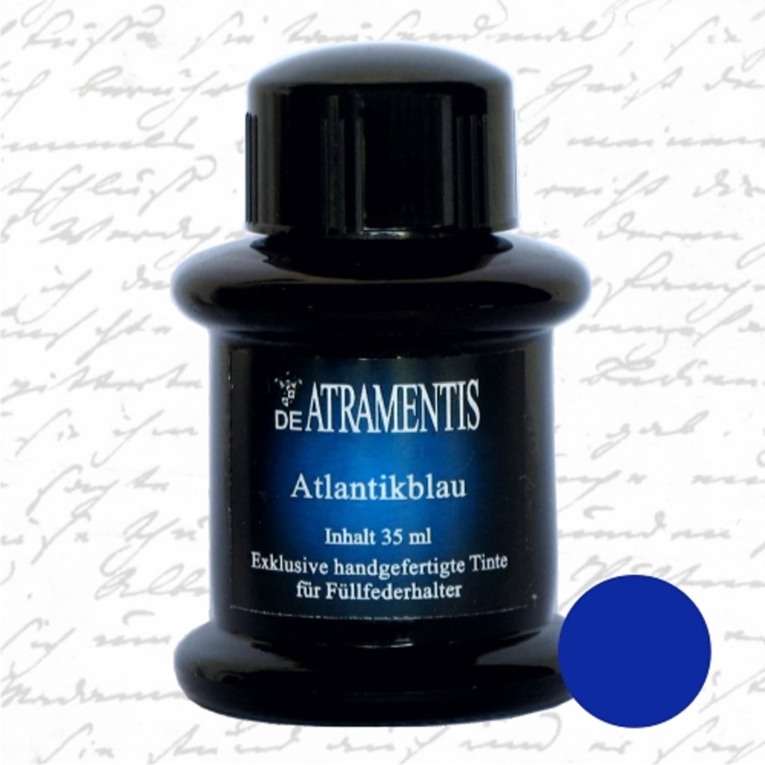 Atlantic Blue Premium Fountain Pen Ink by De Atramentis