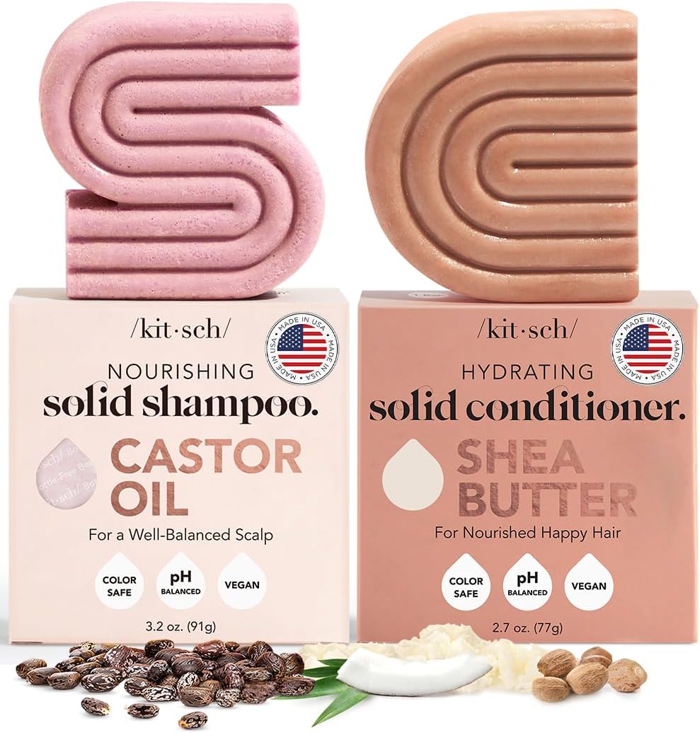 Kitsch Hair Growth Castor Oil Shampoo Bar & Self Draining
