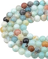 Vista 23 de Cuentas sueltas de 0.315 pulgadas/8mm de piedra natural redonda para hacer joyas con cordón elástico