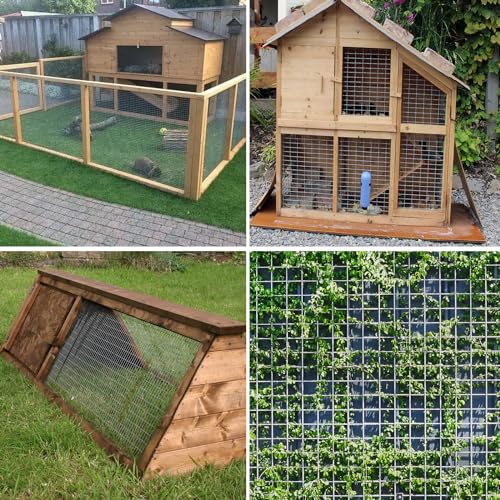 Stainless Steel Welded Wire Mesh, 1/2 inch Hardware Cloth, Chicken Wire Fence Mesh Cage Poultry Garden Plant Support Containment Fence(48in×50ft)