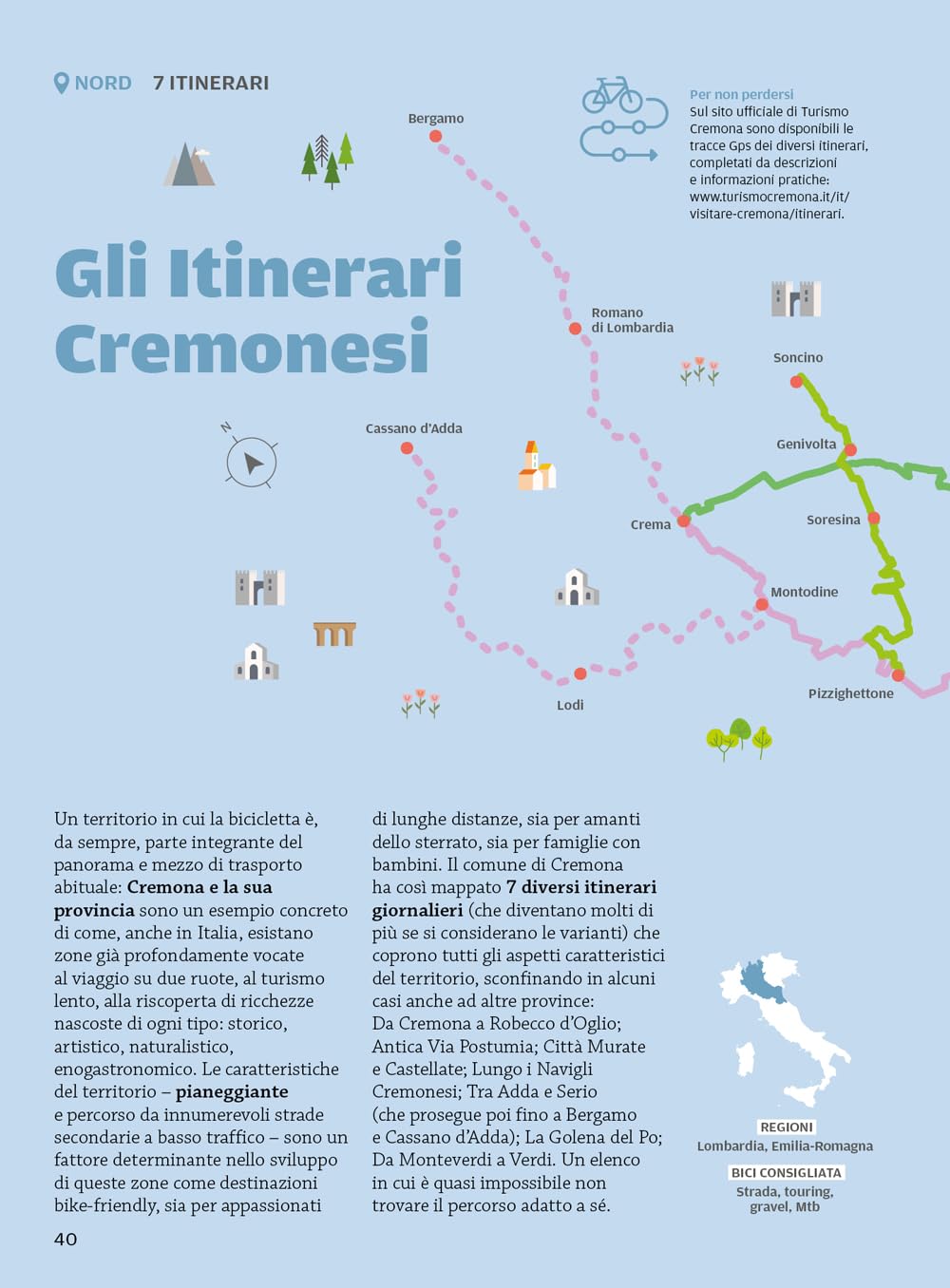 Ciclovie d'Italia. 100 spettacolari itinerari in bicicletta