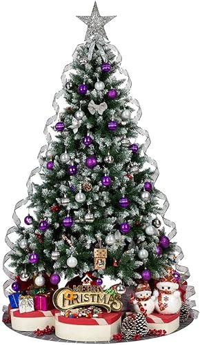 Miniatura 5 de 28bolas de Navidad de 1.57pulgadas, irrompibles, con 4acabados clásicos para decoración del árbol de Navidad