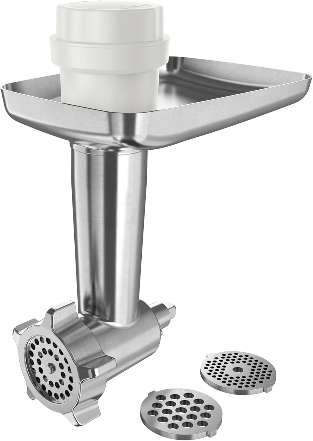 LUGBAR Meat Grinder Stand Mixer Attachment with 3 Stainless Steel Grinding Plates by Drew Barrymore