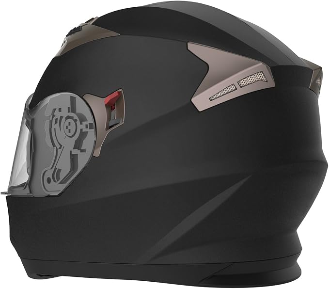 Amazon.com: Motorcycle Full Face Helmet DOT Approved - YEMA Helmet YM-829  Motorbike Moped Street Bike Racing Casco Moto Helmet with Sun Visor for  Adult,Youth Men and Women - Matte Black,M : Everything
