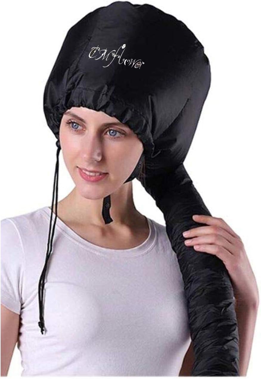 Bonnet Hair Dryer Attachment With Extra Long Hose For Hand Held Hair Dryer Adjustable Soft Bonnet with Headband Suitable for Hair Styling,Curling and Deep Conditioning Fits All Small or Big Heads