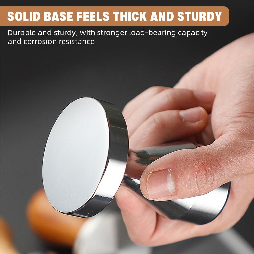 Supvox® 51mm Espresso Tamper Heavy Duty Stainless Steel Barista Coffee Tamper Elegant Plating Finish Espresso Tamper Espresso Tamper Coffee Press Tool