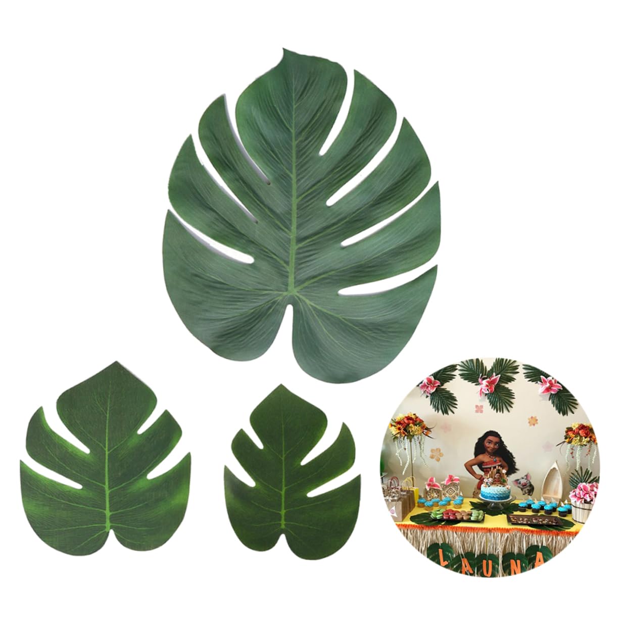 Amosfun 108pezzi Foglie Artificiale Monstera Da Decorazioni Per Casa e Ufficio Atmosfera Tropicale Per Composizioni Floreali e Decorazioni Murali