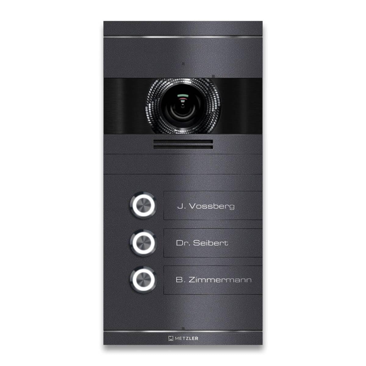 Metzler VDM10 2.0 Colson - Videoportero con cámara FullHD, monitor opt. 7", aplicación para smartphone, con conexión para abridor de puerta, conexión: 2 cables IP, regulador de hielo