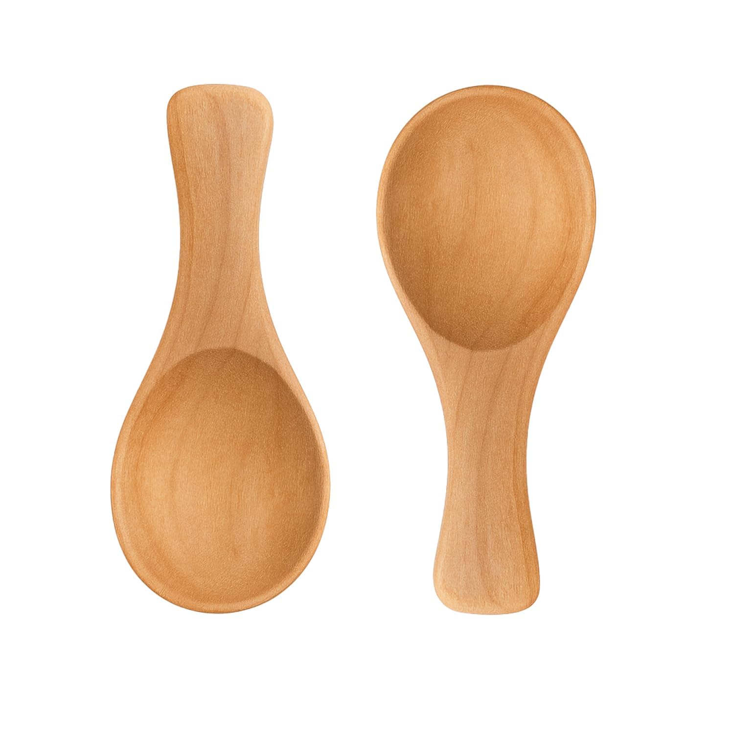 Natural Teak Wood Kids Spoon | Baby Feeding Spoon | BPA Free Wooden Spoon for Toddlers | Smooth & Safe Handcrafted Baby Spoon (4 Inch, 2, Count)-image-31