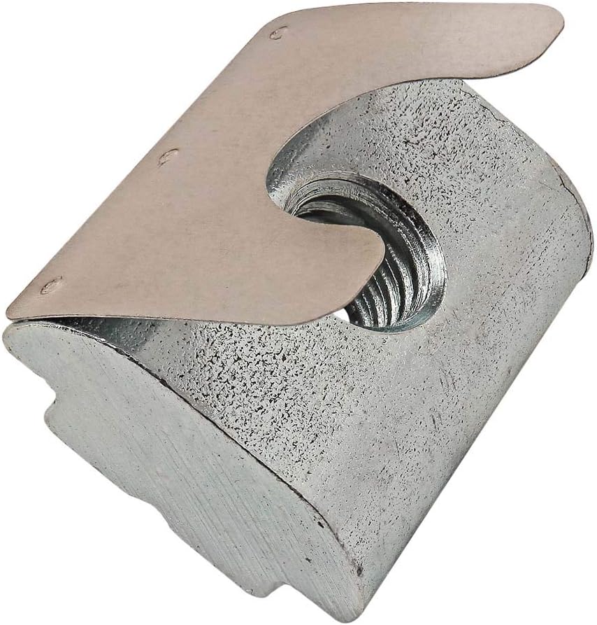 13061, 45 Series M6 x 1.0 Short Self Aligning Roll in T-Nut with Spring Leaf Steel (10 Pack)