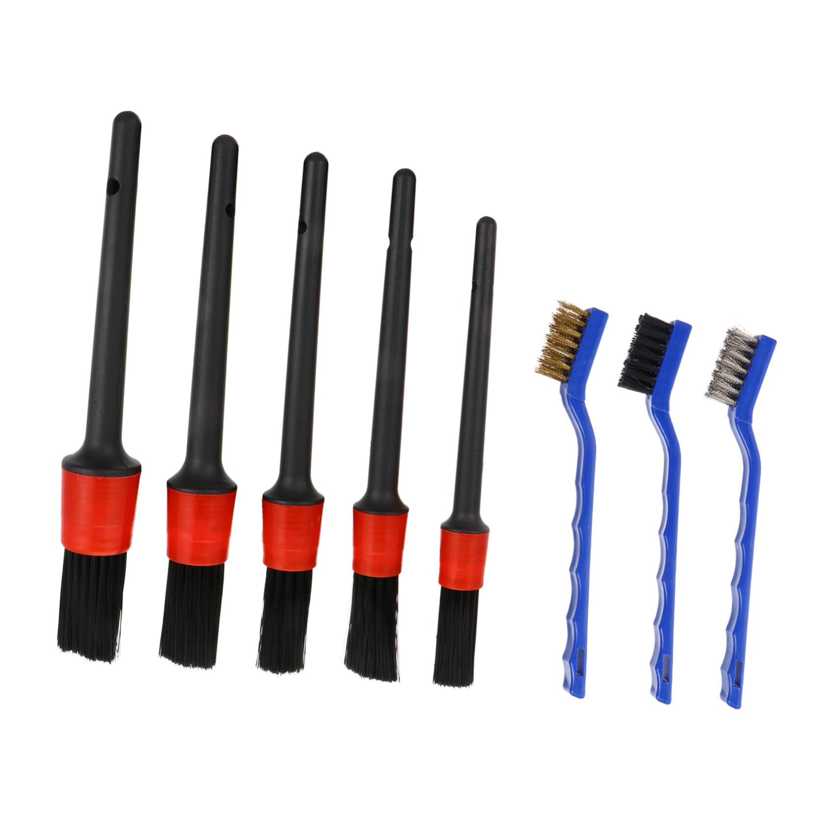 Happyyami 1Set Car Detailing Brush with Wire Brushes Rim Gap and Interior Cleaning Tools for Efficient Car Maintenance and Care