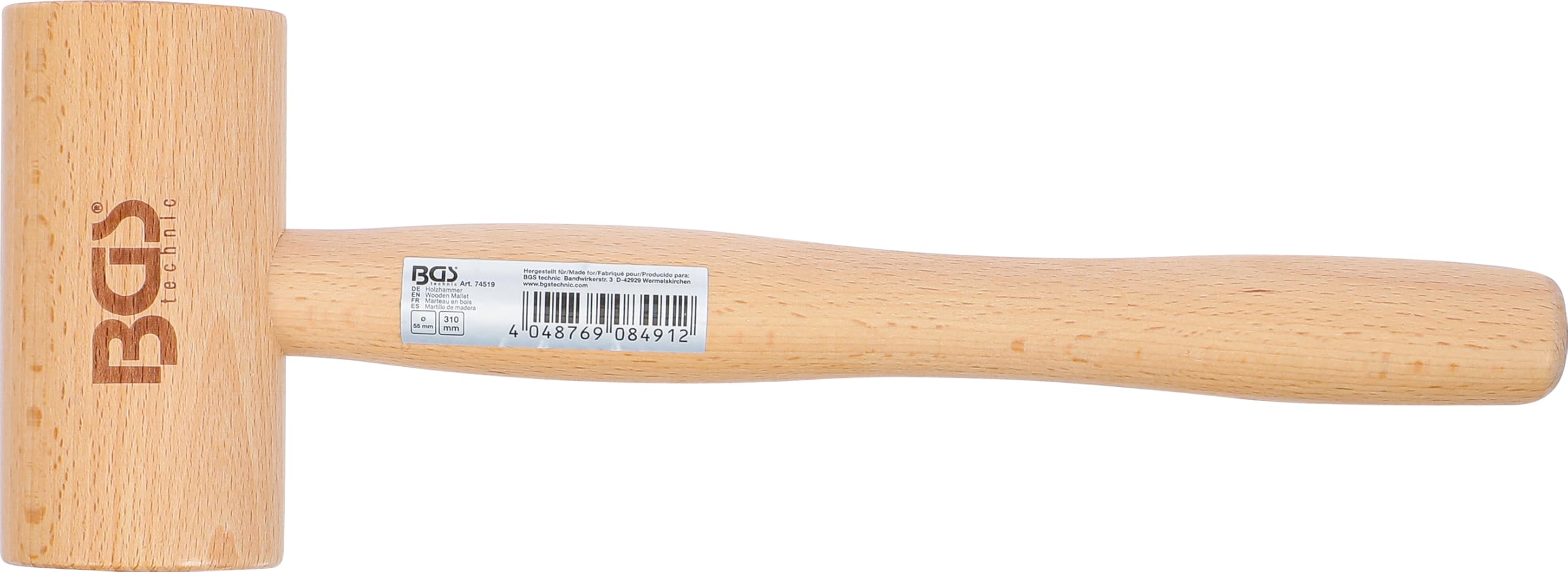BGS 74519 | Martillo de madera | Ø 55 mm | 180 g
