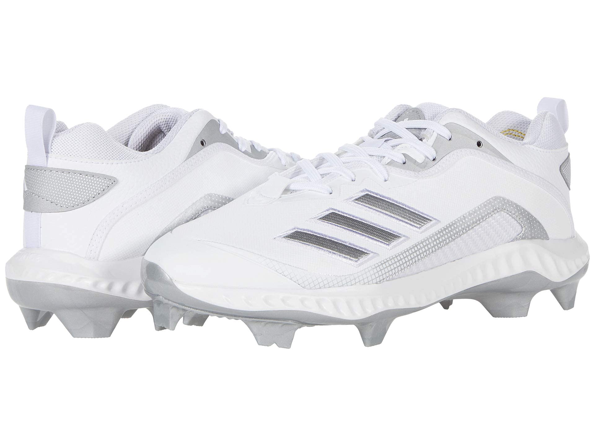 adidas Men's FV9365 Baseball Shoe, White/Silver/White, 13