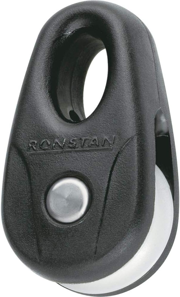 RonstanKite Block - Black w/White Sheave (Pair)