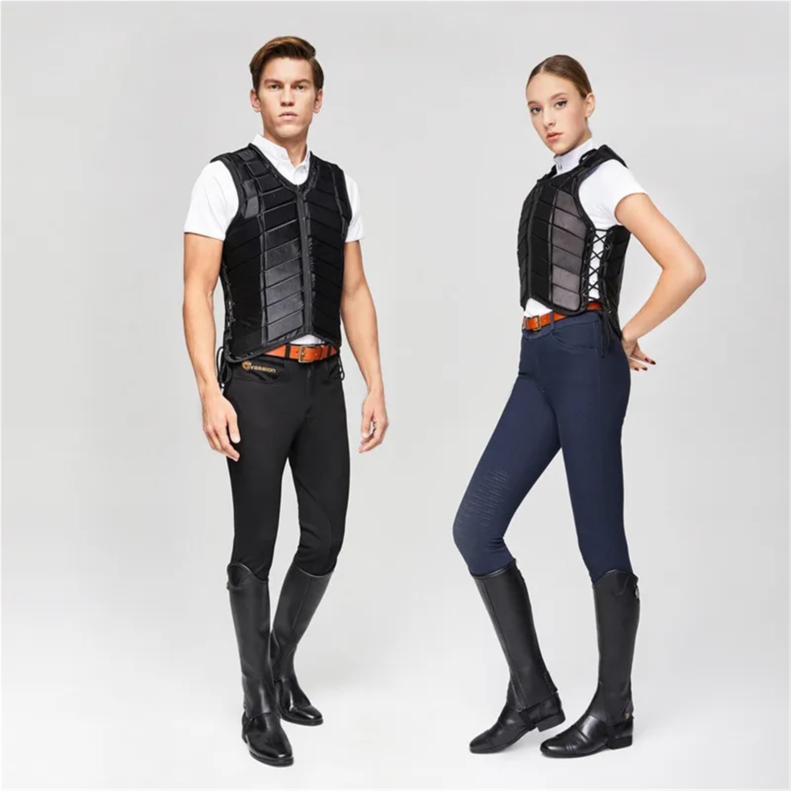 Gilet da Equitazione Gilet da Equitazione for Esterni, Imbottito in Eva, di Sicurezza, for Equitazione, Protezione for Il Corpo, Unisex, Nero, for Adulti, Uomini, Donne e Bambini(Adult XXL)
