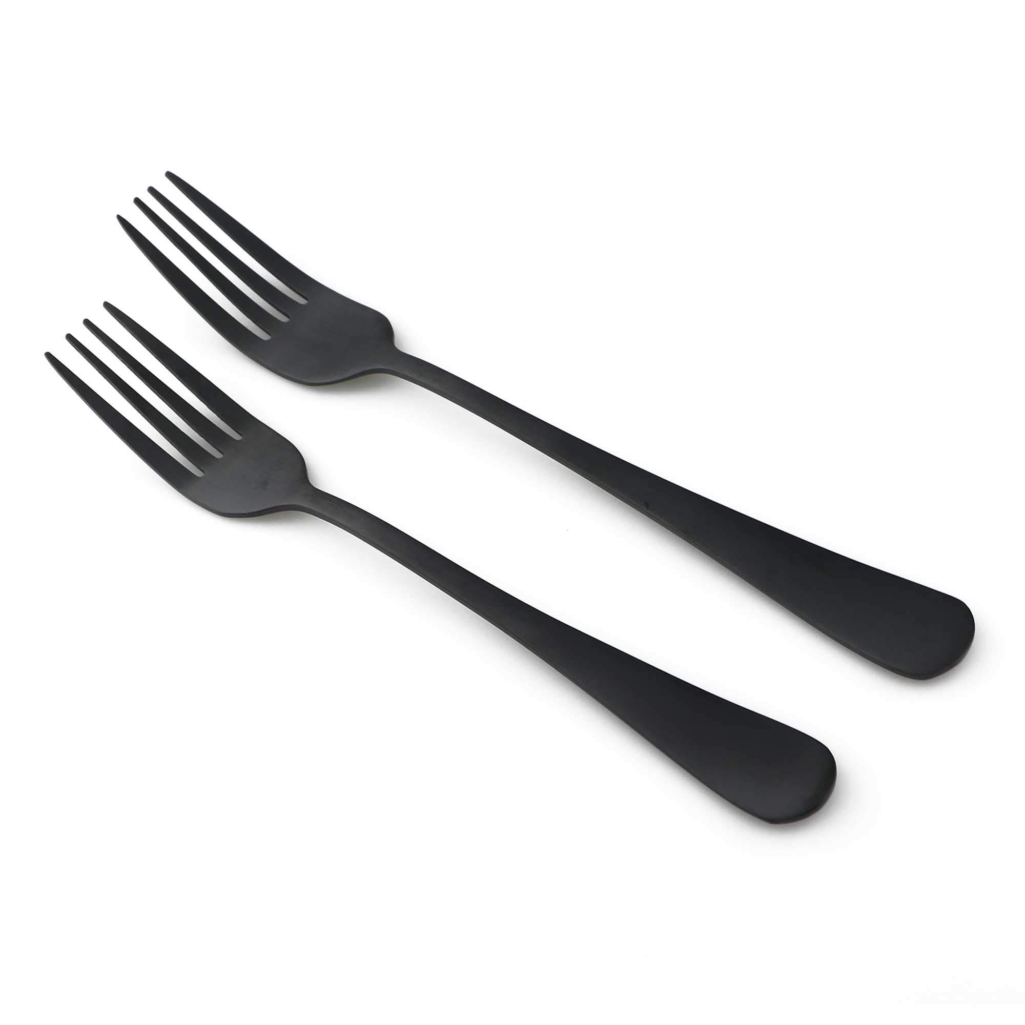 Besteck-Set, Edelstahl, matt, 20-teilig schwarz