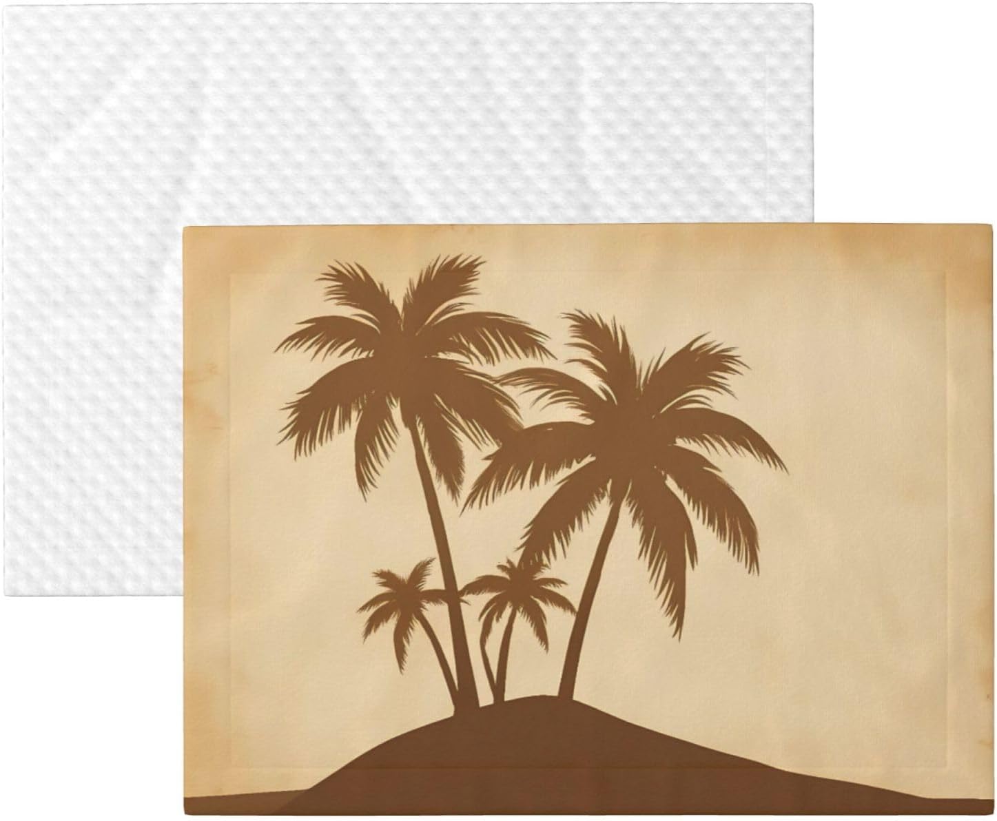 Retro Palm Tree Print Soft Plush Pet Blanket, Washable Dog Blanket, Cat Fleece Throw, Puppy Bed Crate Mat & Sofa Couch Protector - Large