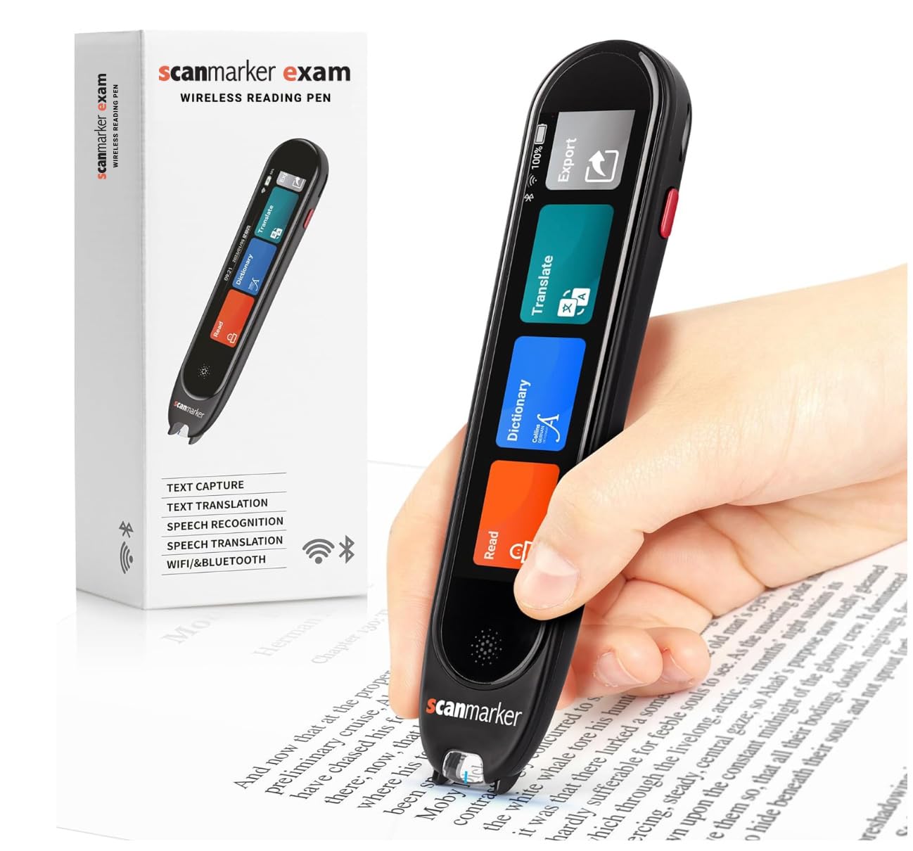 Scanmarker Exam Reader Pen | Assistive Translation Pen & Reading Pen for Dyslexia | Language Translator Device for Test & Classroom Use