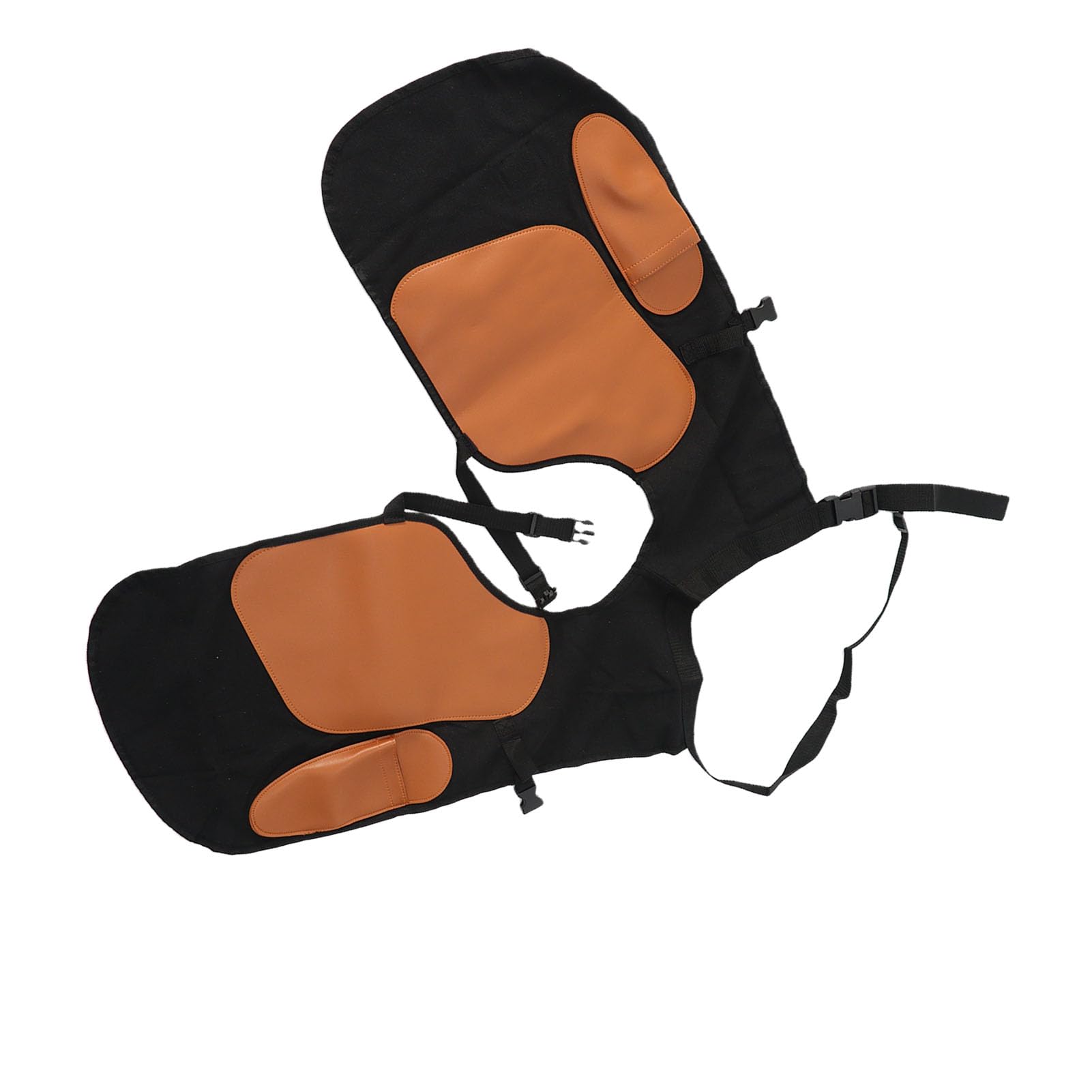 Ausla Grembiule da Maniscalco, Grembiule da Taglio per Zoccoli in Pelle Sintetica in Tela Nera, Cintura e Cinturini per le Gambe Regolabili, Porta Chiodi Magnetico, Tasche per Attrezzi per Maniscalchi