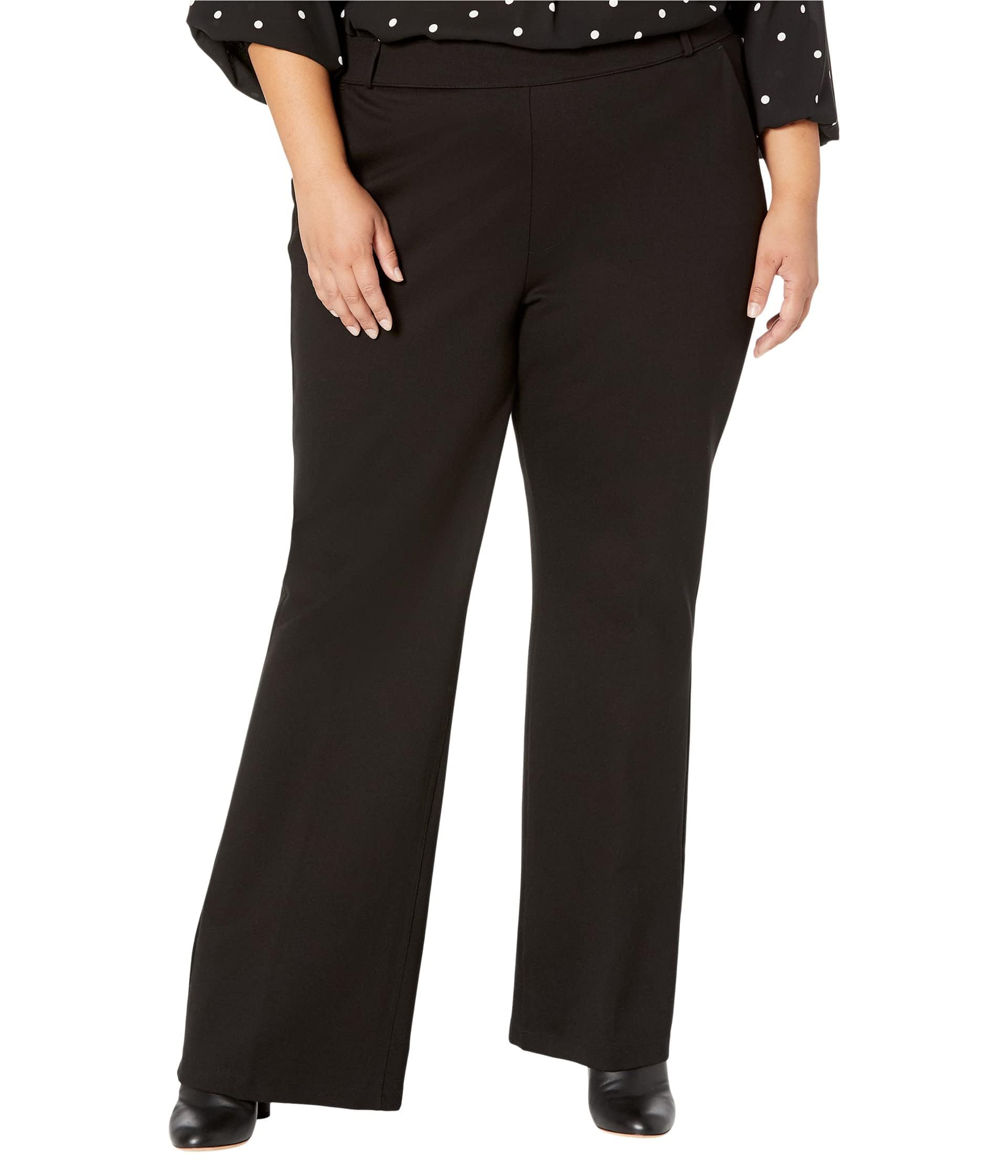 NYDJ Womens Plus Size Pull-On Flare Leg Trousers
