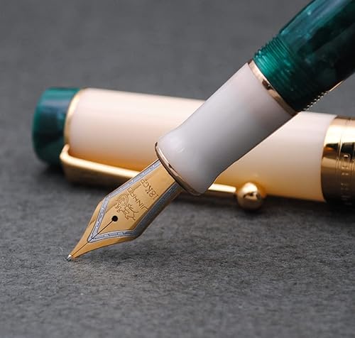 Miniatura 3 de JINHAO 100 - Pluma estilográfica con convertidor de tinta (punta media 0.028 in, verde marino profundo-A)