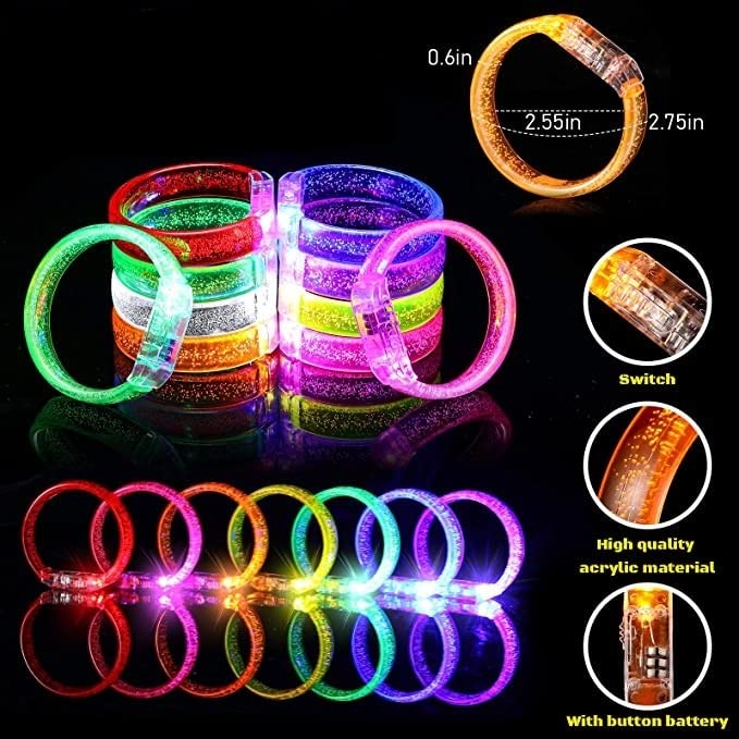 Acrylic LED Flashing Bracelets Glow Bar Concert Cheering Props