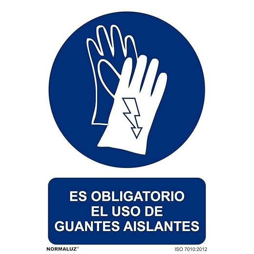 Señal Es Obligatorio El Uso De Los Guantes Aislantes Con Tintas Uv | 200 X 300 Mm - Adhesivos De Vinilo En Oferta Normaluz Rd20604 - Señal Adhesiva Es Obligatorio El Uso De Guantes Aislantes Adhesivo De Vinilo 20X30 Cm Con Cte, Ripci