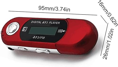 Miniatura 4 de 2 mini reproductor de MP3 USB 2.0 pequeña unidad flash multiidioma LCD reproductor de música con conector de audio de 0.138 in apagado automático (C)