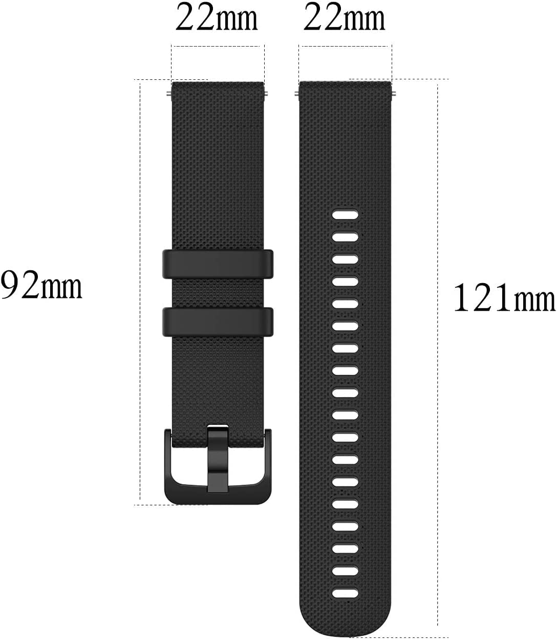 22mm Watch Straps Belt Band Compatible with Noise ColorFit Ultra/Ultra 2, Vision, Caliber, Pro 3, Active/GPS, Buzz, Core, Nav & Nav+, Endure Smartwatch Straps,Textured Design,