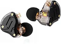 Linsoul KZ ZS10 Pro, Fones Intra-auriculares com 5 Drivers 4BA+1DD, HiFi, para Jogos, IEM Híbridos com Placa Frontal de Aço Inoxidável, Cabo Removível de 2 Pinos