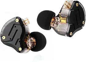 Linsoul KZ ZS10 Pro, Fones Intra-auriculares com 5 Drivers 4BA+1DD, HiFi, para Jogos, IEM Híbridos com Placa Frontal de Aço Inoxidável, Cabo Removível de 2 Pinos