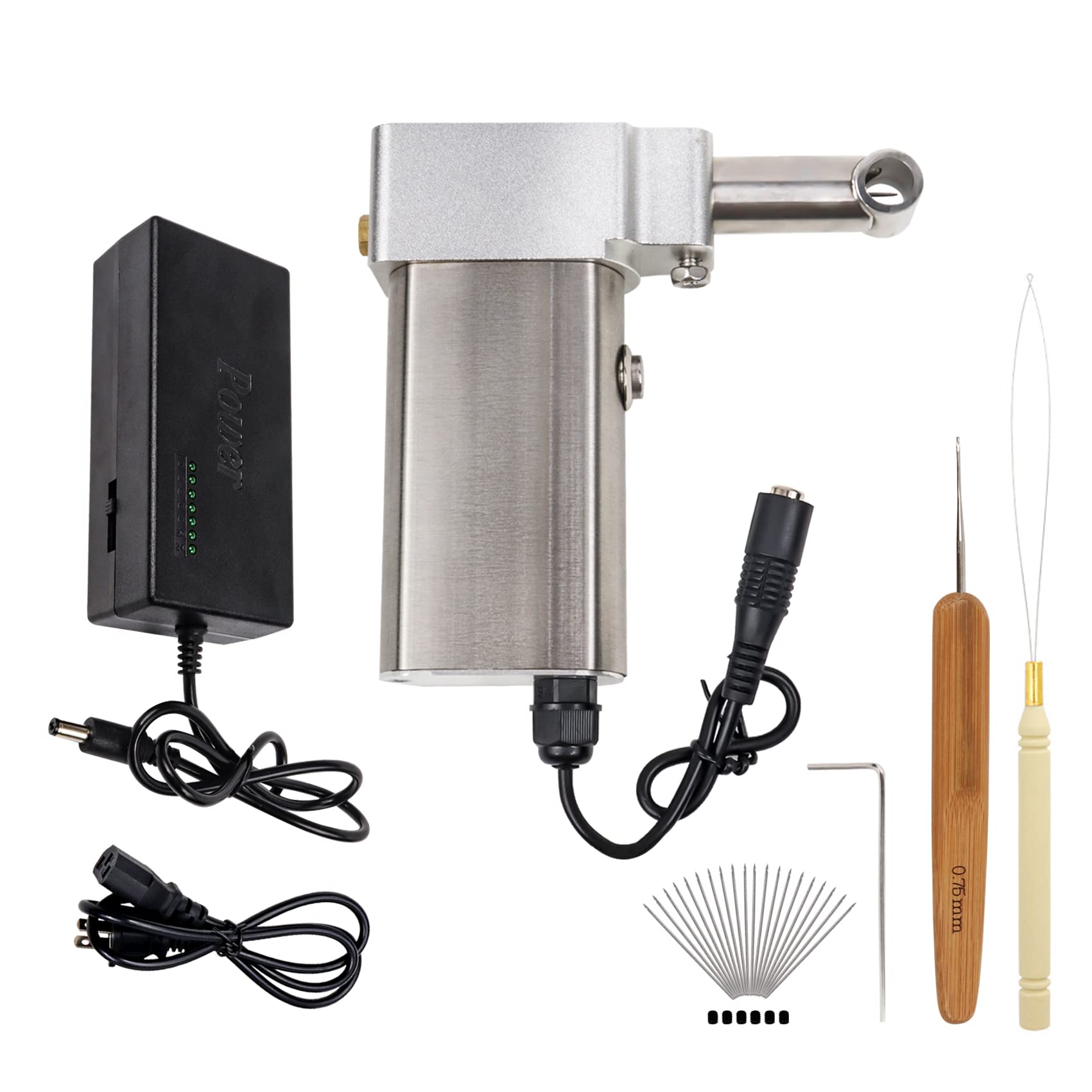 Dreadlocks Machine, Instant Dreadlock Machine Replace Handwork Make, Loc for Suitable Long Human Hair and Synthetic Hair-New Upgrade, Safer Easier, silver, 4.3x4.3x0.43 in