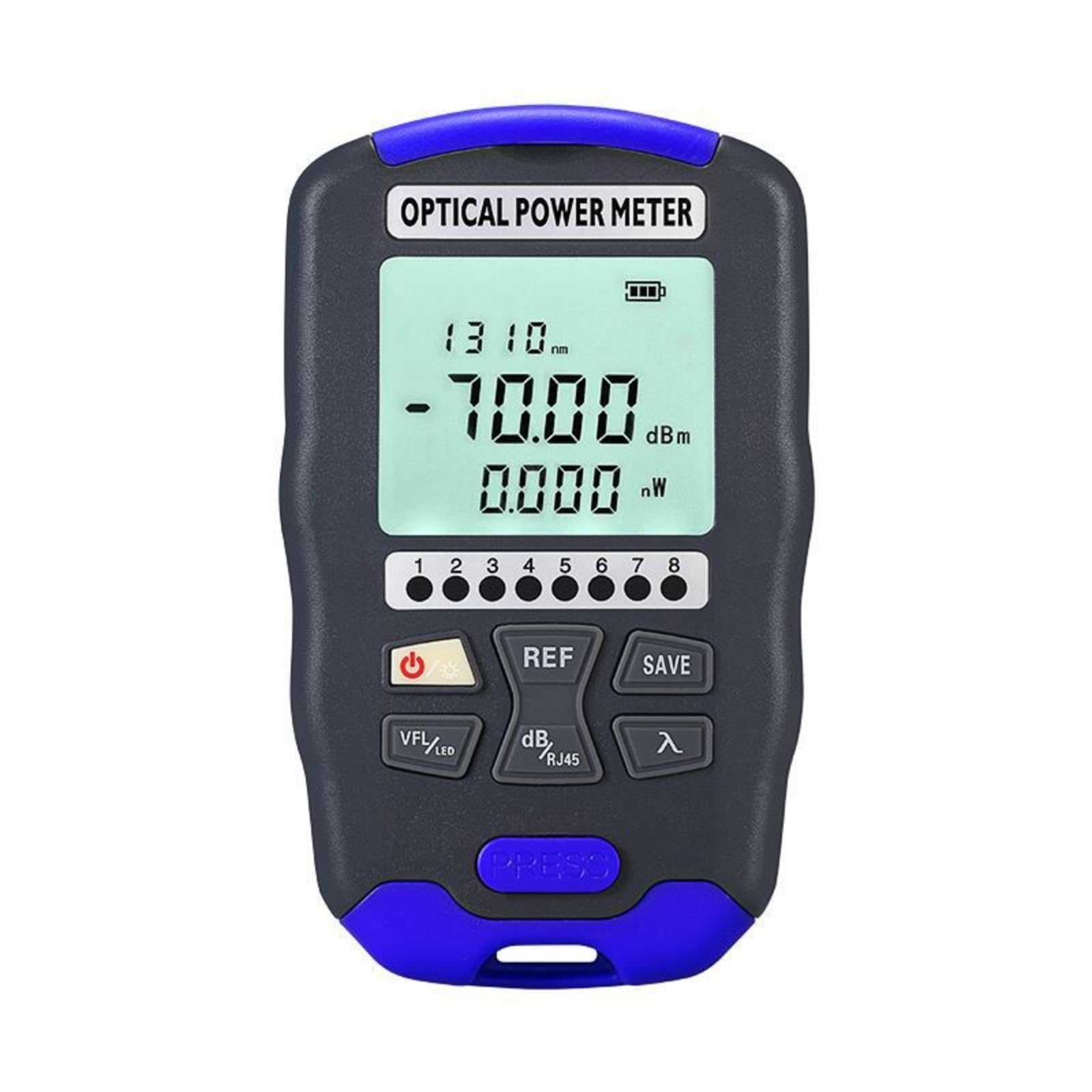 Mini medidor de potencia óptica (50 ~ +26 dBm) OPM, localizador visual fallos, 30 MW VFL FTTH, comprobador cable red fibra multifunción para prueba